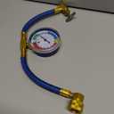 AC Charge Hose with Gauge, R134A Car AC Refrigerant Recharge Hose Kit, Come with R134A Piercing Can Tap 1/2ACME Valve & R134A Quick Coupler Fits for Car Air Conditioning Refrigerant 250 PSI