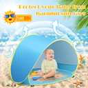 Baby Beach Tent with Pool, Pop Up Sun Shelter UPF 50+ UV Protection for Infant Toddlers, Portable Shade Tent with Carry Bag for Beach Outdoor Travel