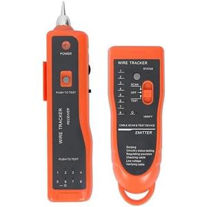 Goeco Ethernet Network Toner RJ11 RJ45 Network Cable Tester LAN Tracker Wire Finder Cat5 Cat6 with 2 Network Wire Stripper Toolkit Orange