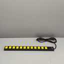 12 Outlet Long Power Strip, 2100 Joules Surge Protector, 6FT Power Cord, Wide Spaced Outlet Power Bar, Overload Protection Switch, Industrial Heavy Duty for Work Bench, Shop, Garage