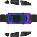 2025 Upgrade Window Sunshade with Sucks for Tesla Model Y Juniper 2025-2020 [No-Gap/Sag-Free] Windshield Sunshade Heat Insulation Privacy Shade for Tesla Model Y Accessories 2025-2020 Black