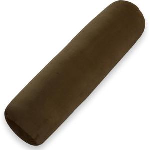 Round Body Pillow for Adults, Long Bolster Pillow for Bed with Removable Velvet Cover, Decorative Tube Roll Cylinder Pillow, 35 x 7.87 Inch, Coffee