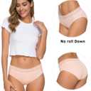 Wealurre Cotton Panties for Women Bikini Underwear Hipster Underpants Lace Briefs Pack (Pink, XL)