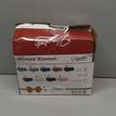 Homemate Heated Blanket Electric Throw - 50"x60" Heating Blanket Throw 1/2/4/6/8 Hours Auto-Off 10 Heat Levels Over-Heat Protection Soft Flannel Sherpa Heater ETL Certification (01 - Light Grey (Striped))