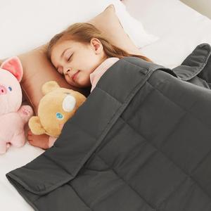 CuteKing Weighted Blanket (10lbs, 40"x 60", Grey) Heavy Blanket for 90-100lbs, Weighted Blanket for Cooling & Heating with Premium Glass Beads, Thick Blanket All-Season