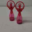 O2COOL Deluxe Handheld Battery Powered Water Misting Fan (Raspberry) 2 Pack (Pink)