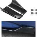 Sun Walker 2 PCS Car Rear Bumper Guard Diffuser Splitter, Side Fenders Skirt Spoiler Wrap Angle Protector, Universal Anti-Collision Bumper Lip Diffuser Auto Exterior Decoration (Carbon Fiber)