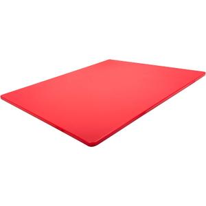 Thirteen Chefs Extra Large 24 x 18 Red Cutting Board - HDPE Plastic, 1/2" Thick Poly for Commercial Restaurant Kitchens, NSF Stamped