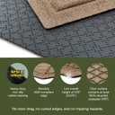 WaterHog Cordova Front Door Mat Indoor Outdoor Entrance, Absorbent All-Weather Doormat Non-Slip Rubber Backing, Dirt & Moisture Trapper, Low Profile, Easy Clean, Made in USA, 35"x59" Camel, Large 35"x59"