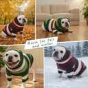 2 Pcs Scarf and Sweater Set for Dogs & Owners, Soft & Warm Dog Ear Protection, Cozy Dog Earmuffs Anxiety Reducing, Fashionable Winter Scarf for Small/Medium/Large Dogs and Humans, Brown