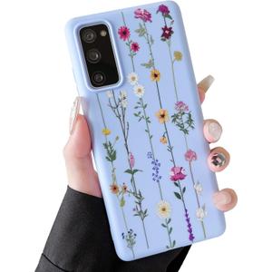 ZTOFERA Floral Case for Samsung Galaxy S20 FE 5G,Cute Flower Pattern Case for Girls Women, Flexible Silicone Protective Slim Shockproof Bumper Phone Cover for Samsung Galaxy S20 FE,Purple