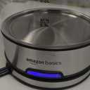 Amazon Basics Electric Kettle with Glass Carafe for Tea and Coffee, BPA-Free, Fast Boiling, Auto Shut-Off, 1 Liter, 1500W, Glass and Steel