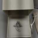 RODIFFY 3 Carats Pear Cut Moissanite Ring for Women, Lab Created D Color VVS1, 14K Gold Plated S925 Silver Engagement Ring with Pavé Band (14K Silver, 7)