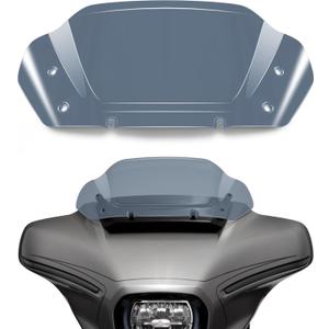 8" Wave Windshield Windscreen Wind Splitter fits for Harley Davidson CVO Street Glide FLHXSE 2023-2024, Street Glide FLHX 2024-up,FLHXU 2025-up (Smoke)
