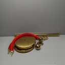Gold Stanchions, Red Carpet Ropes and Poles, Stainless Steel Barriers for Party, Museums, Wedding, Easy Connect Assembly, 2PCS