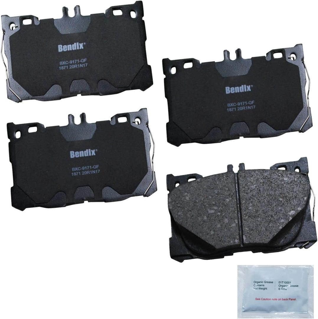 Bendix Priority1 CFC1871 Ceramic Front Brake Pads for Select Models Mercedes-Benz C43 AMG, C450 CLS53 CLS400, CLS450, E43 E53 E300, E350, E400, E450, GLC43 GLC250, GLC300, GLC350e, GLE43 AMG