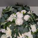 Artificial Arch Flowers Kit(Pack of 4),2Pcs Artificial Flower Arch Decor, 2Pcs Drapes, Ceremony and Reception Background Rose Decoration, White Champagne Floral Party and Outdoor Decor