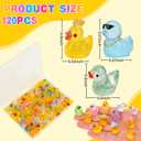 120 Pcs Mini Resin Ducks, Tiny Animals Figures to Hide Small Little Plastic Miniature Ducks Bulk for Dollhouse Decor Home Office Potted Fish Tank Aquarium Landscape Micro Fairy Garden Accessories