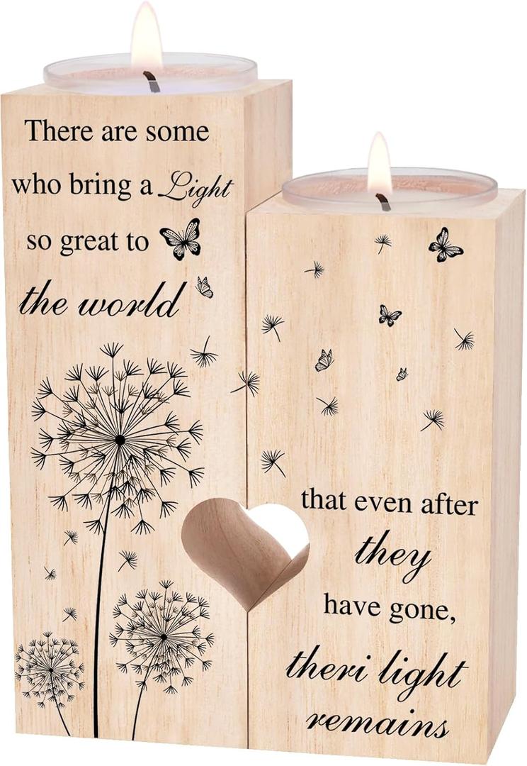 Sympathy Memorial Condolence Gifts for Loss of Loved One, Candle Holder - Bereavement Grief Gifts for Women in Memory of Loved One for Mother Father Grandma