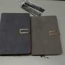 Xinnun 6 Set Tree Refillable Writing Journals with Ballpoint Pens Leather Journals Hardcover Notebook Refillable Travel Diary Journal Gift for Women and Men A5 Lined Magnetic Notebook 200 Lined Pages