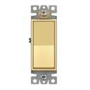 ENERLITES Elite Series Decorator Rocker Light Switch, 15A 120V/277V, Gloss Finish, Single Pole, 3 Wire, Grounding Screw, Residential Grade, UL Listed, 91150-GD, Gold Color