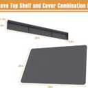 Silicone Stove Top Cover & 29" Over Stove Top Shelf Set, Large Dishes Silicone Drying Mat 28" x 20" For Kitchen Counter, Big 28 inch Trivet Mat for Hot Dishes, Hot Pots and Pans