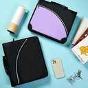 Avery 2" Inch Zipper Binder, 3 Round Rings, Durable Messenger Nylon Zipper Black Binder, Tablet Holder, 6-Pockets with 5 Tab Dividers, Carry-All Storage Binder (26051)