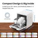 COMFEE' Countertop Dishwasher, Portable Dishwasher with 6L Built-in Water Tank, Mini Dishwasher with More Space Inside, 7 Programs, UV Hygiene& Auto Door Open, for Apartments, Dorms& RVs, White