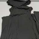 GORGLITTER Women's Double Slit Hooded Rave Dress Sexy Y2k Gothic Sleeveless Grunge Bodycon Going Out Maxi Dresses 2025 (Medium, Black)