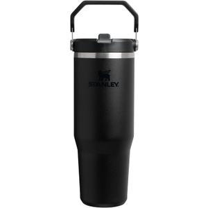 Stanley IceFlow 2.0 Flip Straw Tumbler with Handle 30 oz | Twist On Lid and Flip Up Straw | Leak Resistant Water Bottle | Insulated Stainless Steel | BPA-Free | Black 2.0