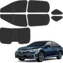 D-Lumina Rear  Side Window Sun Shade for 2016-2021 Honda Civic Accessories, Windshield Sunshade Window Shades Sun Visor Protector Block UV Rays Heat, Foldable 2 Layers 210T Material Pack of 7