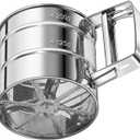 Upgraded 3-Cup Flour Sifter for Baking, 3-in-1 One-Hand Press Flower Sifter, Stainless Steel Baking Sifter Flour with Double-Layer Fine Mesh, Super Smooth Flour Sieve Baker for Quick Sifting