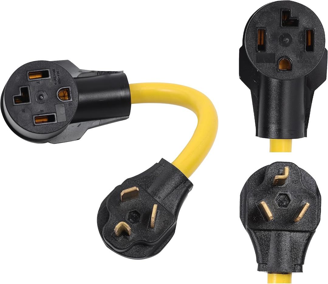 ONETAK NEMA 10-30P to 14-30R 120V/240V 30 Amp 3 Prong Male Plug to 4 Prong Female Outlet Receptacle RV Dryer Generator Power Cord Adapter Connector ONETAK NEMA 10-30P to 14-30R 120V/240V 30 Amp 3 Prong Male Plug to 4 Prong Female Outlet Receptacle RV Dryer Generator Power Cord Adapter Connector