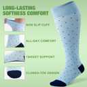 2 Pairs Bamboo Plus Size Compression Socks Wide Calf for Women and Men 15-20 mmHg Knee High Support Stockings for Circulation, XL