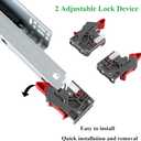 6 Pairs of 16 Inch Undermount Soft Close Drawer Slides,Bottom Mount Full Extension Drawer Glides Rails