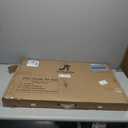 Modern Frame Clear Acrylic Freestanding Dog Gate - 32" Tall Extra-Wide Folding 4-Panel Pet Barrier for Doorways, Stairs & Large Openings, Indoor Fence for Small to Large Dogs & Cats