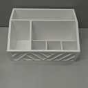 Ukonvi Paper Plate Dispenser, Paper Plate Holder for Kitchen Counter, Wood Rustic Silverware Utensil Caddy, Cutlery Flatware Organizer Box for Cups Spoons Forks Plates Napkins, Kitchen Accessories