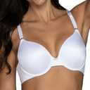 Vanity Fair Womens Full Coverage Beauty Back Smoothing Bra, 4-way Stretch Fabric, Lightly Lined Cups Up To Dd Bra, Underwire - White, 40C US