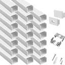 hunhun 17 -Pack 6.6ft/ 2Meter Plus-Size U Shape LED Aluminum Channel System with Milky Cover, End Caps and Mounting Clips, Aluminum Profile, Special for Philips Hue