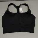 ODODOS Women's Halter Sports Bra Padded Y Racerback Yoga Top with Removable Pads, Black, X-Small