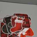 Merry Christmas Banner- Xmas Banners Bunting with Gingerbread Socks Signs, Red Green Paper Hanging Banner Felt Garland for Christmas Outdoor Indoor Home Mantle Fireplace Decor and Party Decorations