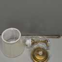 Wall Sconce Lighting Pleated Beige White Gauze Fabric Boho Decor, Industrial Vintage Bedside Nightstand Light Wall Mounted Lamp Fixture for Hallway Living Room Vanity Bathroom