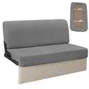 RV Couch Covers for Sofa Bed - 4-Piece Stretchable Backrest & Seat Covers for Jackknife Sleeper Sofas (Grey)