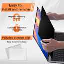 Mamol Magnetic 360 Privacy Screen for Macbook Air 15 Inch (2023-2026, M2, M3, M4, M5), Removable Anti Glare Blue Light Filter, 4 Way Anti Spy Black Protector for Mac Air 15In