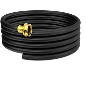 20FT Dehumidifier Drain Hose with 3/4 Inch FHT Connector, featuring Rust-Resistant Brass Fittings for Leak-Proof Connection, Perfectly Compatible with Most Dehumidifier Brands(7 Length Options) (Black)