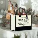 Canvas Tote Bag for Women Zipper Makeup Bag (Trulygreat)