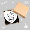 Positive Gift for Women Hanging Ornament Ceramic Heart Keepsake You are Awesome Inspirational Encouragement Cheer Up Gifts Birthday Christmas Decoration Tree Gifts for Best Friend Sister Family