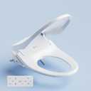 Lotus Bidet ATS-850 Elongated | Slim Heated Toilet Seat with Adjustable Warm Water Wash, Wireless Remote, Stainless Steel Nozzle, Warm Dryer, LED Night Light, Child Mode, Easy DIY Installation