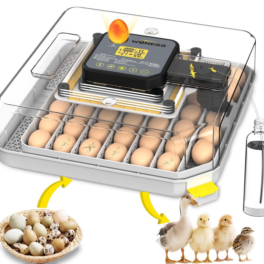 Incubators for Hatching Eggs Egg Incubator for Lab Home Farm with Automatic Egg Turning for Chicken, Ducks, Goose, Quail 48 Eggs