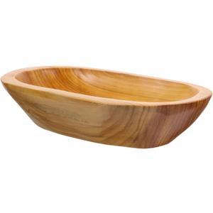 Solid Wood Fruit Plate Rustic Salad Bowl Snacks Serving Dish Modern Home Decor Dining Accessory
